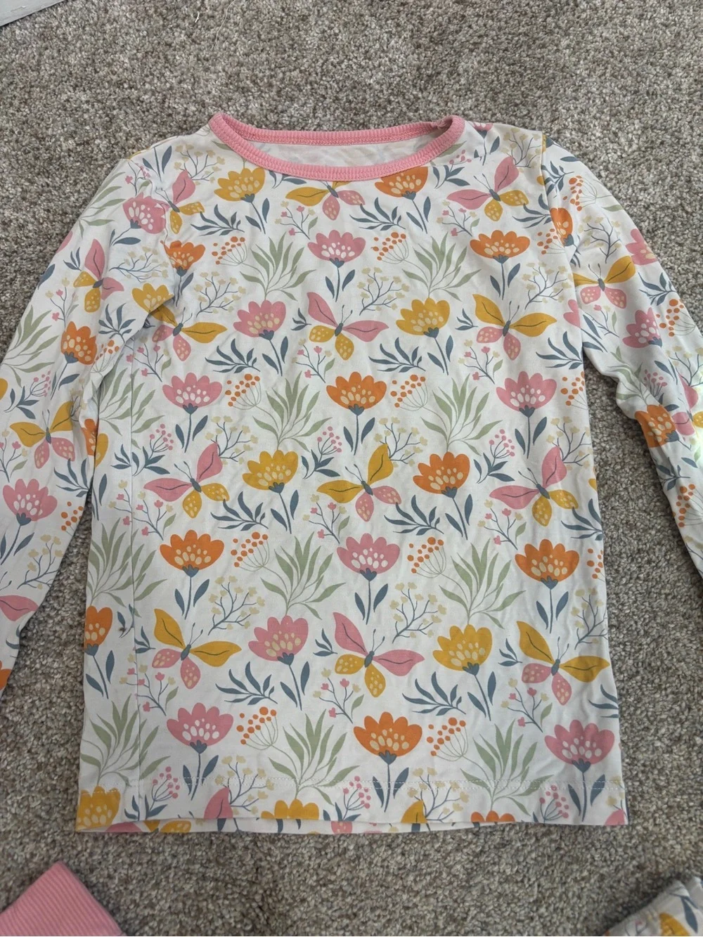 Sweet Bamboo Pajama Set 4 Years Floral and Butterfly Print